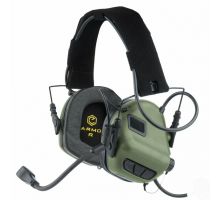 Активні захисні навушники із гарнітурою Earmor M32 MOD4 (FG) Olive