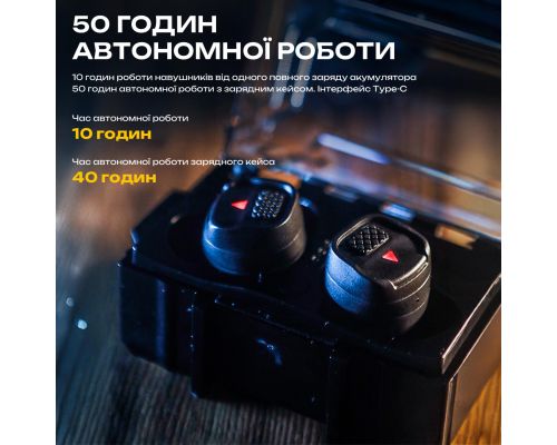 Активні захисні навушники (беруші) Earmor M20T Pro (BK) з Bluetooth - NRR30