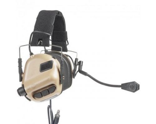 Активные защитные наушники с гарнитурой Earmor M32 MOD4 (TN) Tan Активные защитные наушники с гарнитурой Earmor M32 MOD4 (TN) Tan