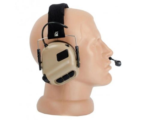Активные защитные наушники с гарнитурой Earmor M32 MOD4 (TN) Tan Активные защитные наушники с гарнитурой Earmor M32 MOD4 (TN) Tan