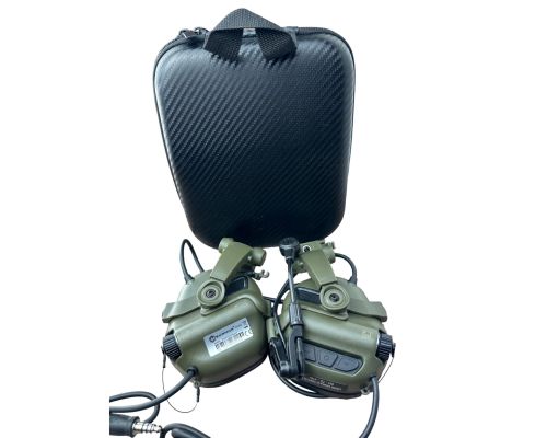 Активні захисні навушники з гарнітурою та адаптером Earmor M32X MARK3 Dual (FG) Olive Mil-Std Активні захисні навушники з гарнітурою та адаптером Earmor M32X MARK3 Dual (FG) Olive Mil-Std