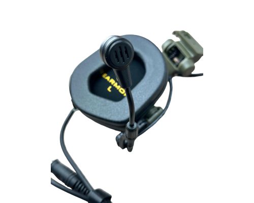 Активні захисні навушники з гарнітурою та адаптером Earmor M32X MARK3 Dual (FG) Olive Mil-Std Активні захисні навушники з гарнітурою та адаптером Earmor M32X MARK3 Dual (FG) Olive Mil-Std