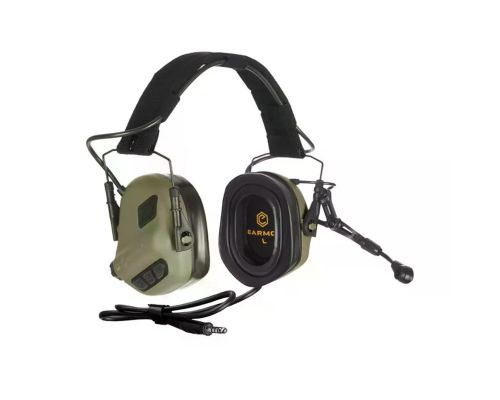Активні захисні навушники Earmor M32X PLUS (FG) Olive з гарнітурою та кріпленням на шолом Активні захисні навушники Earmor M32X PLUS (FG) Olive з гарнітурою та кріпленням на шолом