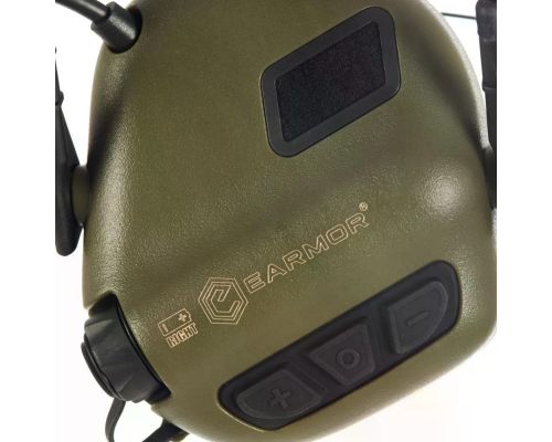 Активні захисні навушники Earmor M32X PLUS (FG) Olive з гарнітурою та кріпленням на шолом Активні захисні навушники Earmor M32X PLUS (FG) Olive з гарнітурою та кріпленням на шолом