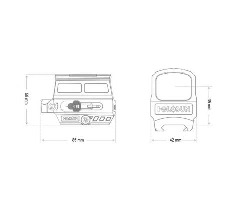 Коллиматорный прицел Holosun Enclosed HE512C-GD Коллиматорный прицел Holosun Enclosed HE512C-GD