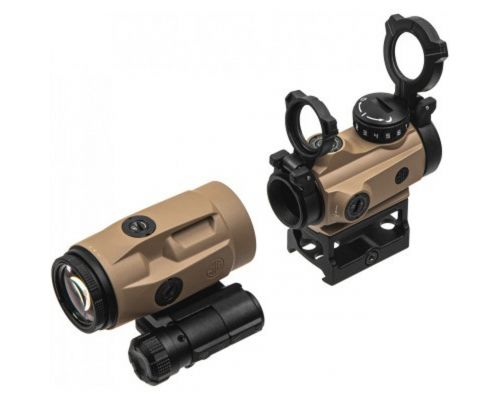 Коллиматорный прицел SigSauer Romeo-MSR с увеличителем Juliet3-Micro 1-3X FDE Коллиматорный прицел SigSauer Romeo-MSR с увеличителем Juliet3-Micro 1-3X FDE