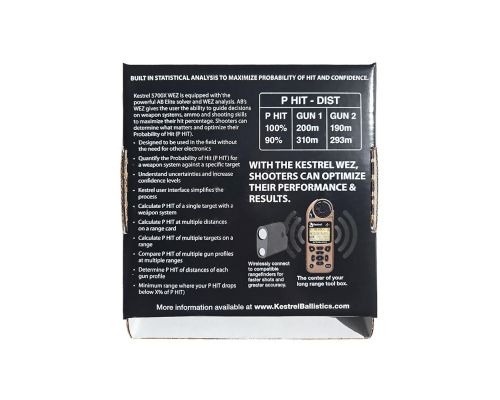 Метеостанція Kestrel 5700X WEZ Elite Applied Ballistics Bluetooth (TAN)