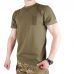 Футболка Kiborg Tactical Coolpass хаки с велкро панелями для шевронов