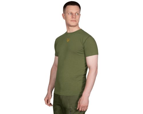 Футболка Modal Зелена (золотий тризуб) (7200), M Футболка Modal Зелена (золотий тризуб) (7200), M