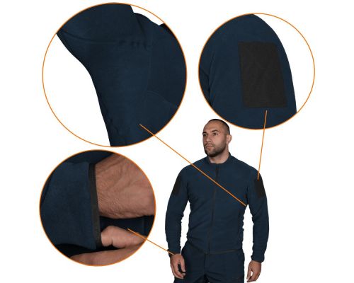 Флисовая кофта Patrol 2.0 Темно-синяя (7392), XXXL Флисовая кофта Patrol 2.0 Темно-синяя (7392), XXXL