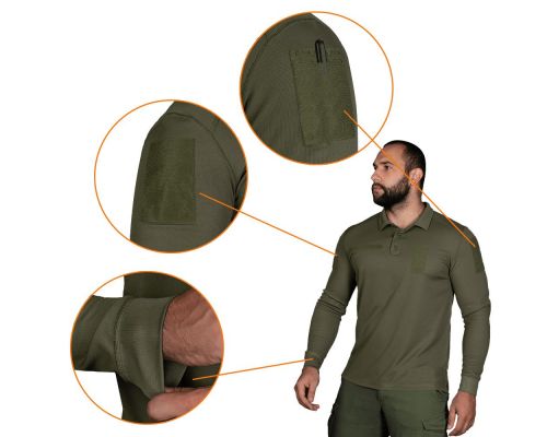 Поло CM Army ID Long Олива (7368), XL Поло CM Army ID Long Олива (7368), XL