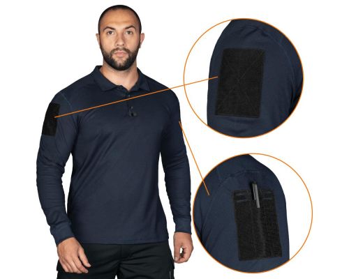 Поло Patrol Long LT Темно-синее (7297), XXXL Поло Patrol Long LT Темно-синее (7297), XXXL
