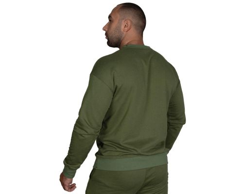 Свитшот Basic Олива (золотой трезубец) (7407), XL