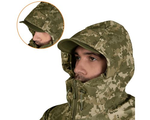 Куртка CM Stalker SoftShell Піксель (7379), M Куртка CM Stalker SoftShell Піксель (7379), M