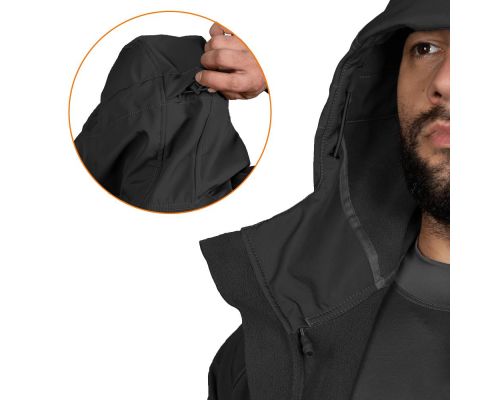 Куртка Stalker SoftShell Чорна (7226), XXXXL Куртка Stalker SoftShell Чорна (7226), XXXXL