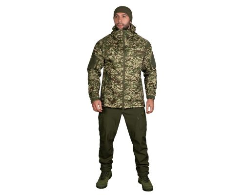 Куртка Stalker SoftShell Хижак піксель (7495), M Куртка Stalker SoftShell Хижак піксель (7495), M