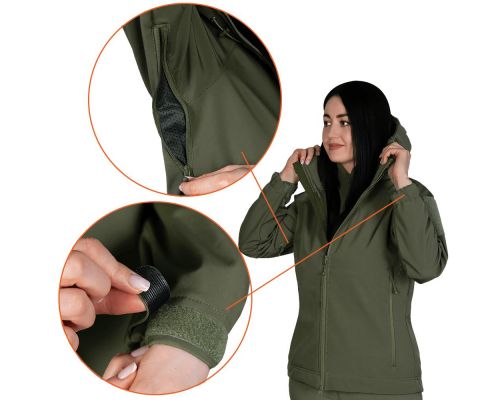 Жіноча куртка Stalker SoftShell Олива (7441), M Жіноча куртка Stalker SoftShell Олива (7441), M