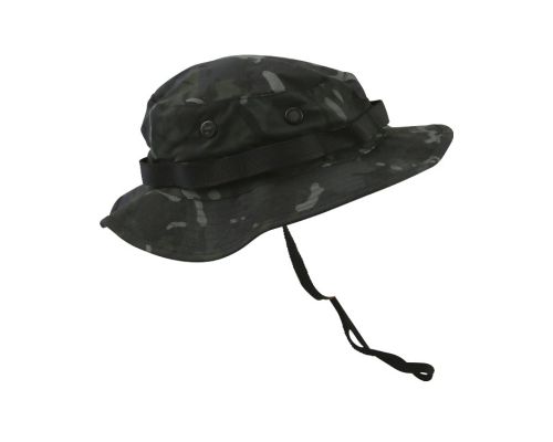 Панама тактична KOMBAT UK Boonie Hat US Style Jungle Hat мультікам чорний L Панама тактична KOMBAT UK Boonie Hat US Style Jungle Hat мультікам чорний L
