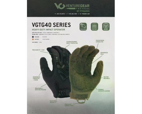 Рукавиці протиударні Venture Gear Tactical VGTG40 Heavy-Duty Coyote S