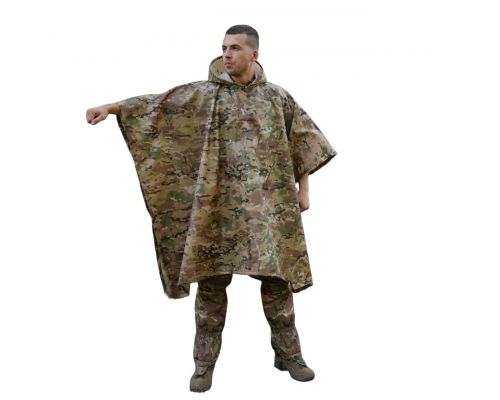 Пончо-дождевик с запаянными швами Kiborg Waterproof Multicam Пончо-дождевик с запаянными швами Kiborg Waterproof Multicam