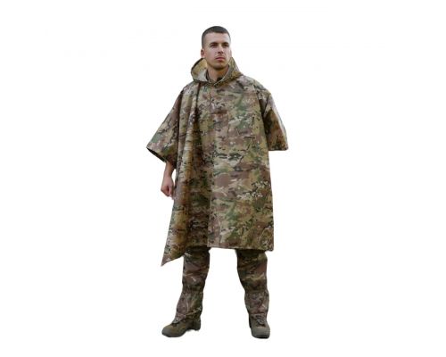 Пончо-дождевик с запаянными швами Kiborg Waterproof Multicam Пончо-дождевик с запаянными швами Kiborg Waterproof Multicam