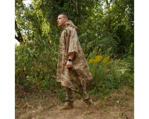 Пончо-дождевик с запаянными швами Kiborg Waterproof Multicam Пончо-дождевик с запаянными швами Kiborg Waterproof Multicam