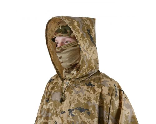 Пончо-дождевик с запаянными швами Kiborg Waterproof Pixel