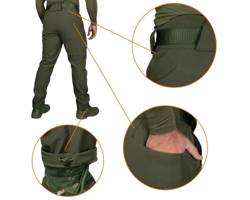 Штани SoftShell Vent Mesh Олива (7396), M Штани SoftShell Vent Mesh Олива (7396), M