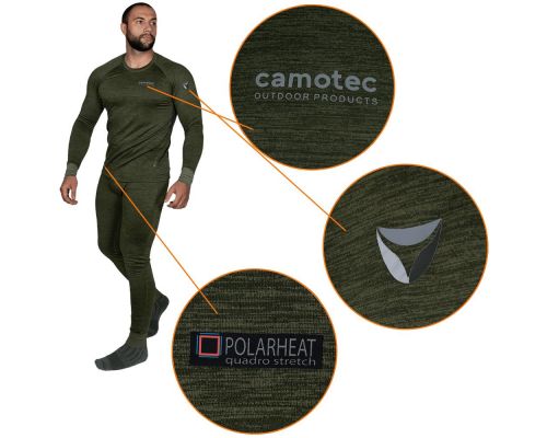 Термобілизна Polarheat QS Pro 2.0 Олива Меланж (7365), XXL Термобілизна Polarheat QS Pro 2.0 Олива Меланж (7365), XXL