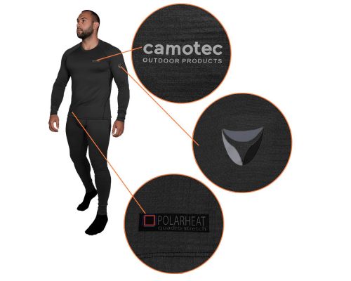 Термобілизна Polarheat quadro stretch 3.0 Чорна (7414), L Термобілизна Polarheat quadro stretch 3.0 Чорна (7414), L
