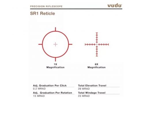 Оптичний приціл EOTech Vudu 1-6x24 SR1 FFP Оптичний приціл EOTech Vudu 1-6x24 SR1 FFP