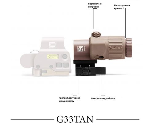Збільшувач EOTech G33 tan 3х (G33.STSTan)