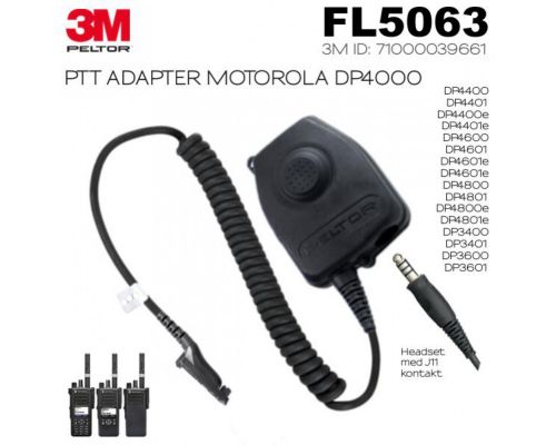 Кнопка PTT PELTOR FL5063 для радиостанций Motorola DP (J11 PELTOR wired) Кнопка PTT PELTOR FL5063 для радиостанций Motorola DP (J11 PELTOR wired)