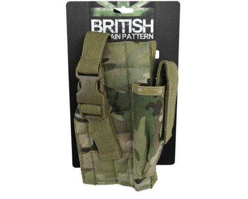 Кобура під пістолет KOMBAT UK Molle Gun Holster with Mag Pouch мультикам Кобура під пістолет KOMBAT UK Molle Gun Holster with Mag Pouch мультикам