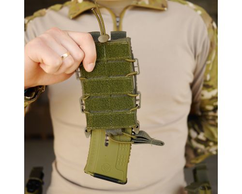 Подсумок под 1 магазин Kiborg М-1 велкро хаки Подсумок под 1 магазин Kiborg М-1 велкро хаки