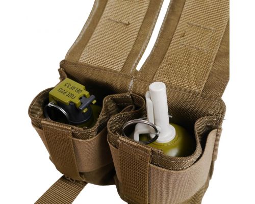 Тактический подсумок под 2 гранаты KIBORG GU Double Mag Pouch Coyote Тактический подсумок под 2 гранаты KIBORG GU Double Mag Pouch Coyote