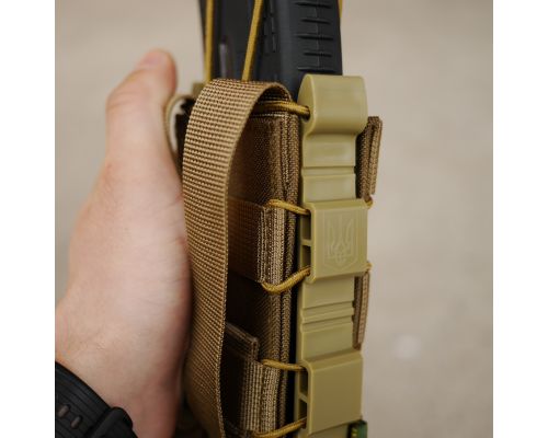 Жорсткий посилений тактичний підсумок KIBORG GU Single Mag Pouch Coyote Жорсткий посилений тактичний підсумок KIBORG GU Single Mag Pouch Coyote