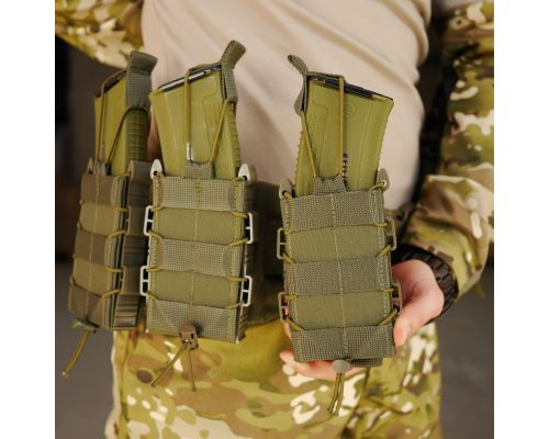 Жесткий усиленный тактический подсумок KIBORG GU Single Mag Pouch Khaki Жесткий усиленный тактический подсумок KIBORG GU Single Mag Pouch Khaki