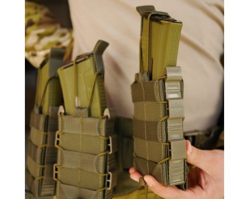 Жесткий усиленный тактический подсумок KIBORG GU Single Mag Pouch Khaki Жесткий усиленный тактический подсумок KIBORG GU Single Mag Pouch Khaki