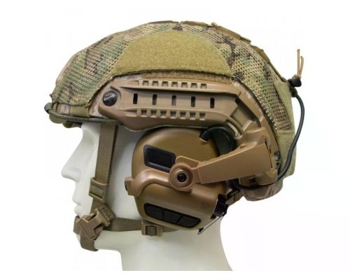 Кріплення адаптер чебурашка EARMOR M16A-CB (койот) для навушників M31Plus/M32Plus на рейки ARC