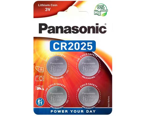 Батарейка литиевая Panasonic CR2025 Lithium (блистер 4шт) Батарейка литиевая Panasonic CR2025 Lithium (блистер 4шт)