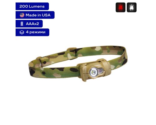 Ліхтар налобний Princeton Tec Byte Multicam 200lm Ліхтар налобний Princeton Tec Byte Multicam 200lm