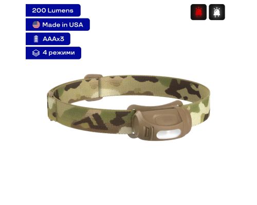 Фонарь налобный Princeton Tec Fred Multicam 200lm Фонарь налобный Princeton Tec Fred Multicam 200lm
