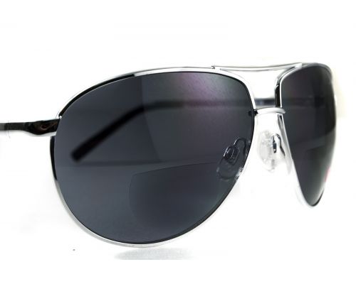 Бифокальные защитные очки Global Vision Aviator Bifocal (+2.5) (gray) серые