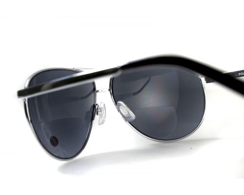 Бифокальные защитные очки Global Vision Aviator Bifocal (+2.5) (gray) серые