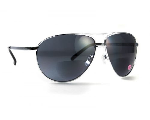 Бифокальные защитные очки Global Vision Aviator Bifocal (+2.5) (gray) серые