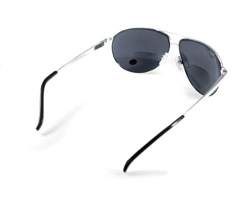 Бифокальные защитные очки Global Vision Aviator Bifocal (+2.5) (gray) серые