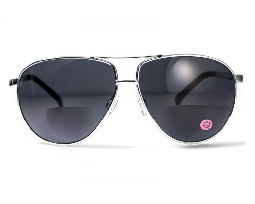 Бифокальные защитные очки Global Vision Aviator Bifocal (+3.0) (gray) серые