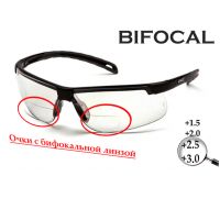 Біфокальні захисні окуляри Pyramex Ever-Lite Bifocal (+3.0) (clear), прозорі