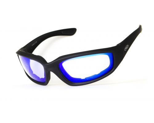 Очки защитные фотохромные Global Vision KickBack Photochromic (G-Tech™ blue) Anti-Fog, фотохромные синие зеркальные Очки защитные фотохромные Global Vision KickBack Photochromic (G-Tech™ blue) Anti-Fog, фотохромные синие зеркальные